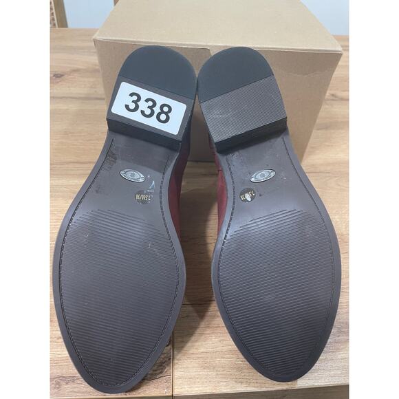 Lucky Brand Women's Badene Ankle Bootie Burgundy Faux Leather Size 7.5 NWOB - Picture 9 of 9